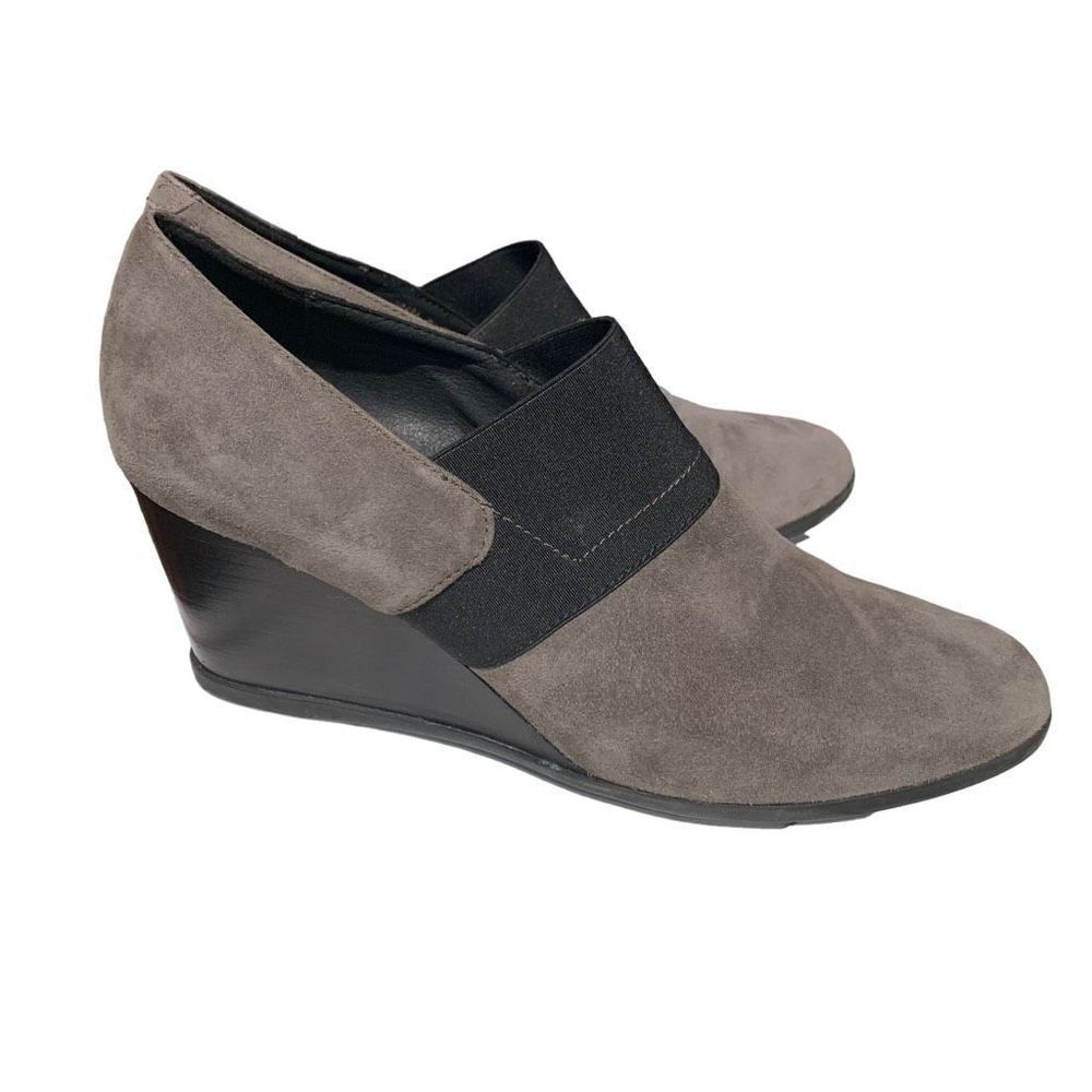 Geox Respira Suede‎ Wedge Heel Grey, Excellent Pre-Loved Condition Sz 39 (8.5) - Picture 4 of 11